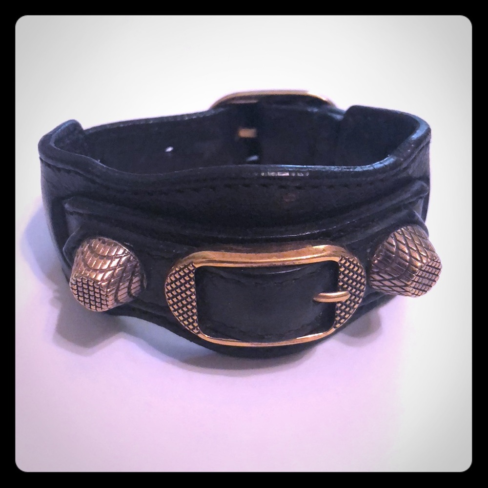 Balenciaga Arena Giant Leather Bracelet